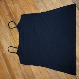 Black lace tank top. Lace is only on the front(see third photo.)